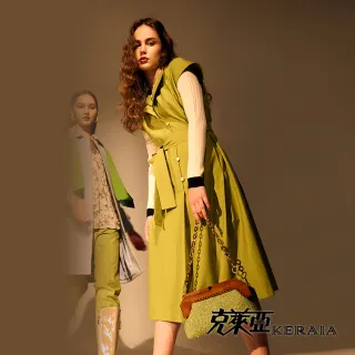 【KERAIA 克萊亞】簡約跳色織帶羽絨背心 歷史價格詳細信息