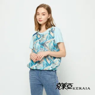 【KERAIA 克萊亞】冰心鳶尾藍印花蠶絲方巾 歷史價格詳細信息