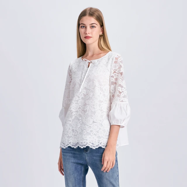 【KERAIA 克萊亞】花迷夢網K字蕾絲衛衣 歷史價格詳細信息