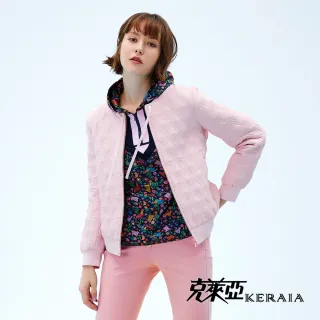 【KERAIA 克萊亞】粉啄格菱綁帶鋪棉短外套 價格比較,價格查詢,歷史價格詳細信息