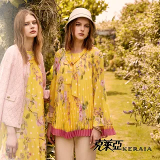 【KERAIA 克萊亞】點點花舞曲透肌雪紡長上衣 歷史價格詳細信息