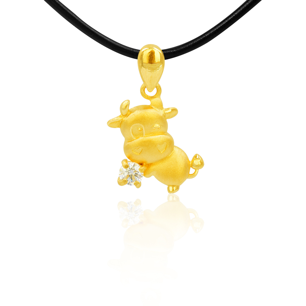 【今生金飾】小魔牛垂鑽墜 黃金墜飾 歷史價格詳細信息
