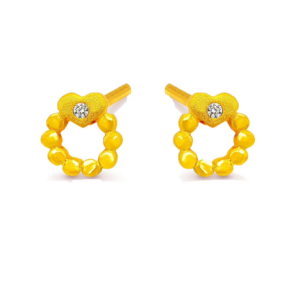 今生金飾  真心相待耳環  純黃金耳環 歷史價格詳細信息