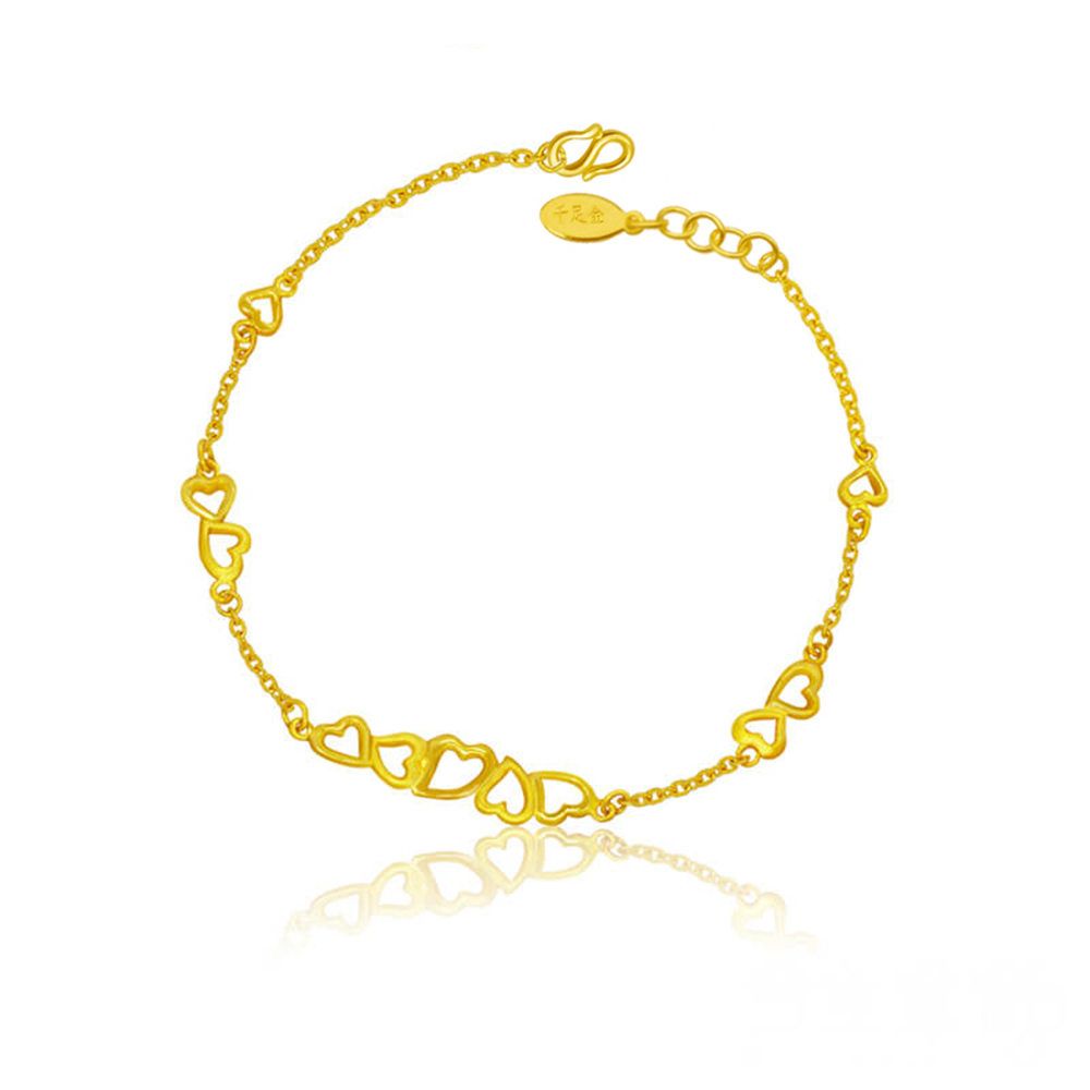 今生金飾 心如意手繩 黃金彌月串珠手繩 歷史價格詳細信息