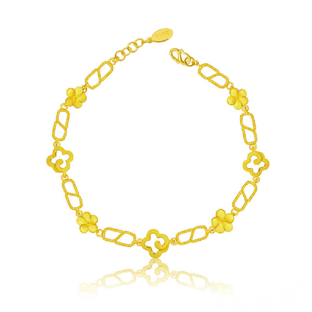 今生金飾 雲花朵朵手鍊 純黃金手鍊 歷史價格詳細信息