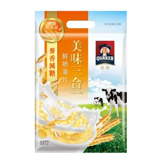 【QUAKER 桂格】美味三合一鮮奶麥片系列(口味任選)x3袋 歷史價格詳細信息