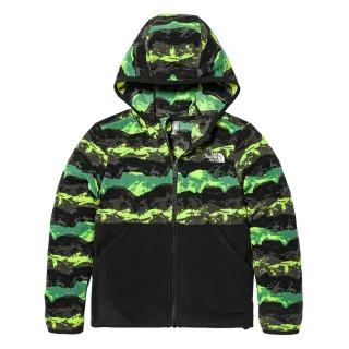 【The North Face 官方旗艦】北面兒童綠色DWR防潑水舒適保暖兩面穿抓絨外套｜8A3F5IF 歷史價格詳細信息