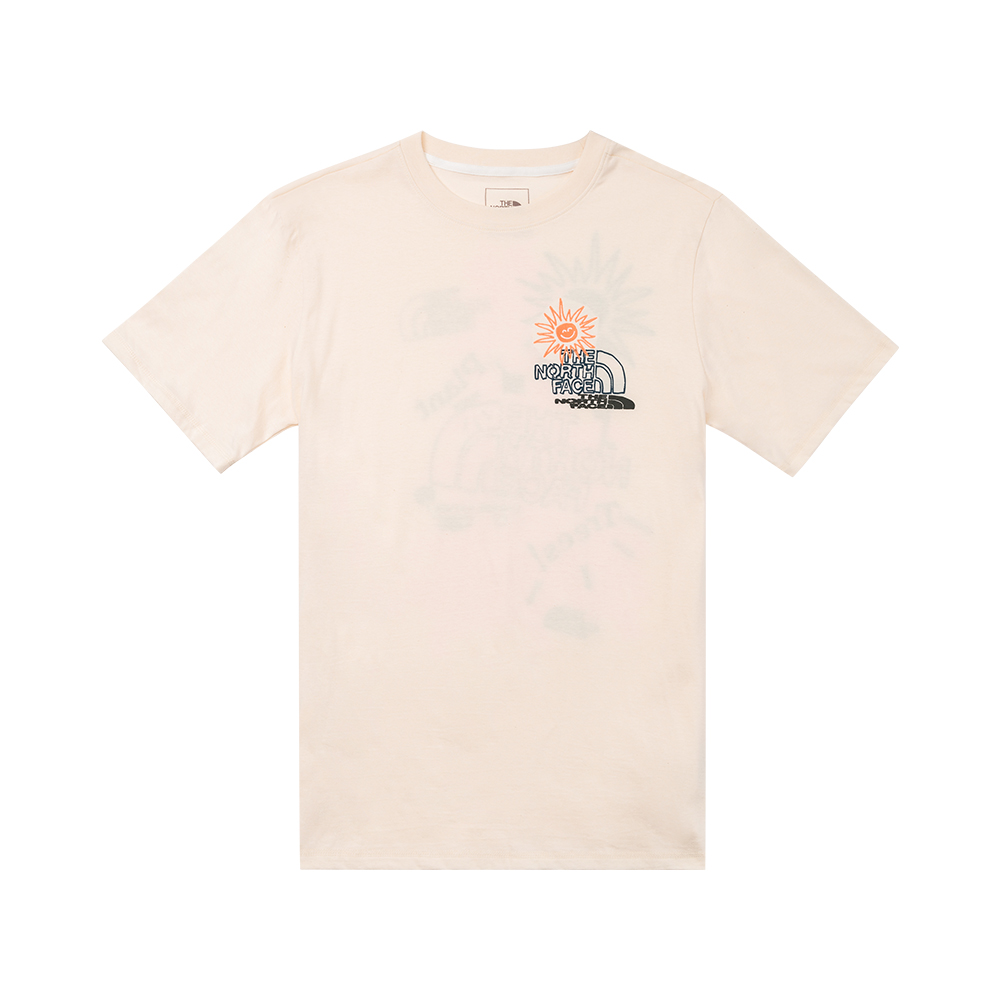 The North Face北面男款米白色品牌LOGO印花長袖大學T｜8AT7QLI 歷史價格詳細信息