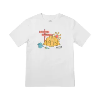 【The North Face 官方旗艦】北面男女款白色純棉舒適大尺寸品牌印花長袖T恤｜8ATCFN4 歷史價格詳細信息