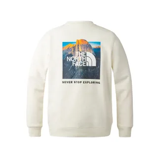 The North Face北面男女款白色舒適保暖大尺寸山峰印花長袖大學T｜86Q5N3N 歷史價格詳細信息