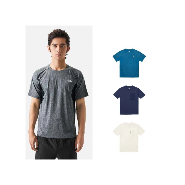 【The North Face】男女 吸濕透氣純棉圓領短袖T恤(亞洲版型).休閒衫/86PS-JK3 黑 歷史價格詳細信息