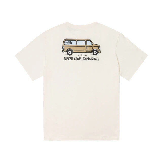 【The North Face 官方旗艦】【情侶款】北面男女款紅色純棉胸前趣味露營車印花寬鬆短袖T恤｜88GHPOJ(上衣) 歷史價格詳細信息