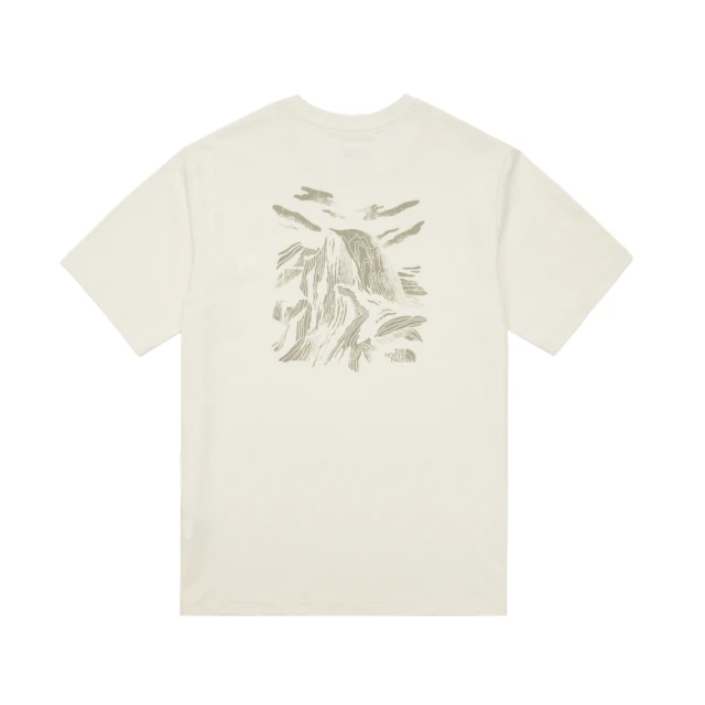 The North Face北面男款白色LOGO山峰寬鬆純棉短袖T恤｜7QUPFN4 歷史價格詳細信息