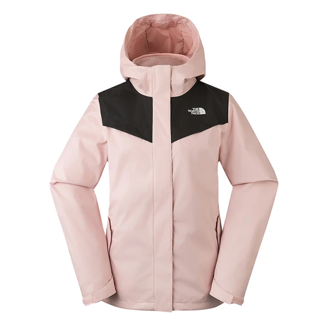 The North Face北面女款粉紅色防水透氣連帽衝鋒衣｜88RSHZI 歷史價格詳細信息
