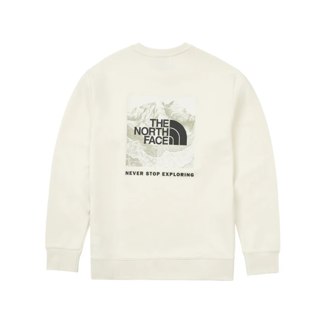 The North Face北面男款米白色背部品牌LOGO印花寬鬆大學T｜86PYN3N 歷史價格詳細信息