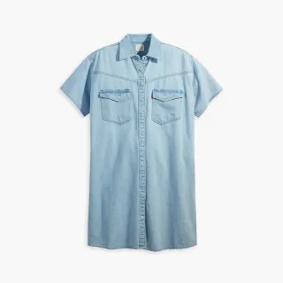 【LEVIS】女款 長版格紋襯衫羊毛外套 / 復古學院風配色 / 秋冬形象款 熱賣單品 A0716-0000 歷史價格詳細信息