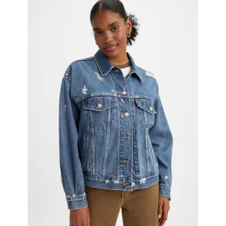 【LEVIS】女款 90年古著牛仔外套 / 寬袖設計 / 天絲棉 / 精工黑灰水洗 人氣新品 歷史價格詳細信息