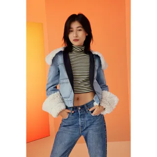【LEVIS】女款 長版格紋襯衫羊毛外套 / 復古學院風配色 / 秋冬形象款 熱賣單品 A0716-0000 歷史價格詳細信息