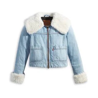【LEVIS】女款 牛仔外套/Boyfriend寬鬆版型/Sherpa棉花絨/精工藍染水洗 熱賣單品 36137-0005 歷史價格詳細信息