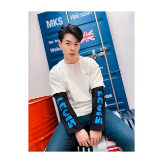 Levis 寬鬆版長袖T恤 精工漂染工藝 刺繡Logo 220GSM厚棉 麝香綠 男 A0642-0028 人氣新品 歷史價格詳細信息