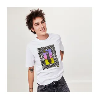 【LEVIS】男款 復古滾邊寬鬆版重磅大學T / 經典Logo / 430GSM厚棉 麻花灰 熱賣單品 歷史價格詳細信息