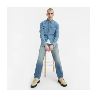 【LEVIS】男款 501排釦直筒牛仔褲 / 赤耳 / 精工輕藍染水洗X微磨損細節 / 寒麻纖維 人氣新品 歷史價格詳細信息