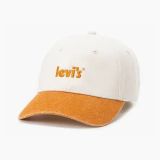 【LEVIS】男女同款 可調式皮環丹寧棒球帽 / 精工刺繡Logo / 白丹寧 人氣新品 歷史價格詳細信息