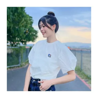Levis 女款 燈籠袖T恤 / 香菇Logo刺繡 白 A6812-0000 人氣新品 歷史價格詳細信息