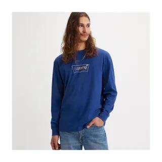 Levis 寬鬆版長袖T恤 精工漂染工藝 刺繡Logo 220GSM厚棉 麝香綠 男 A0642-0028 人氣新品 歷史價格詳細信息