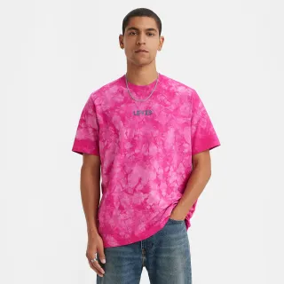 【LEVIS】男款 寬鬆版短袖T恤 / 復古海報體徽章Logo 魚子黑 人氣新品 歷史價格詳細信息