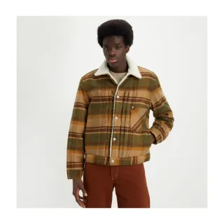【LEVIS】男款 Type 1復古寬鬆版毛領牛仔外套 / 精工中藍染水洗 / 後調節帶設計  人氣新品 歷史價格詳細信息