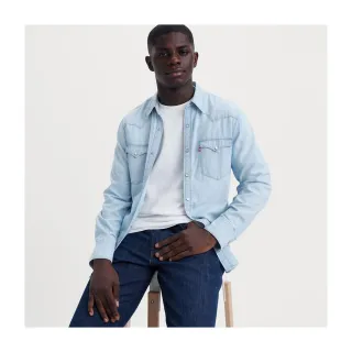 【LEVIS】男款 牛仔襯衫 / Barstow 經典V型雙口袋 / 休閒版型 / 淺藍水洗 熱賣單品 歷史價格詳細信息