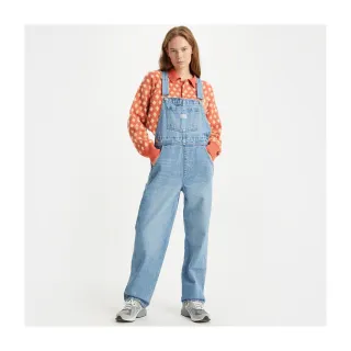 【LEVIS】女款 牛仔吊帶寬褲 / 絨面徽章細節 / 精工黑染工藝 熱賣單品 歷史價格詳細信息