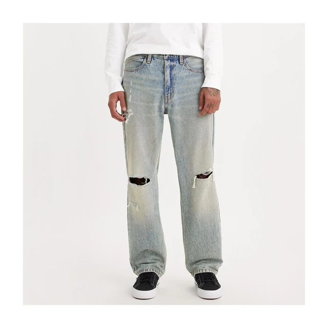【LEVIS】Silver Tab銀標系列 男款 廓形寬直筒牛仔褲 / 精工灰黑石洗 人氣新品 歷史價格詳細信息