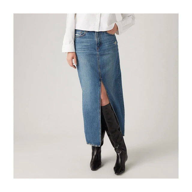 Levis 中腰開岔牛仔長裙 / 精工深藍染水洗 女款-人氣新品 39450-0004 歷史價格詳細信息