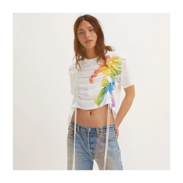 【LEVIS】Pride平權系列 男女同款 寬鬆版牛仔外套 / 精工刺繡布章 / 彩虹插畫 熱賣單品 歷史價格詳細信息