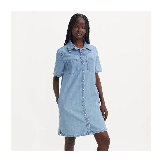 【LEVIS 官方旗艦】女款丹寧牛仔開岔長洋裝 人氣新品 0002Q-0000 歷史價格詳細信息