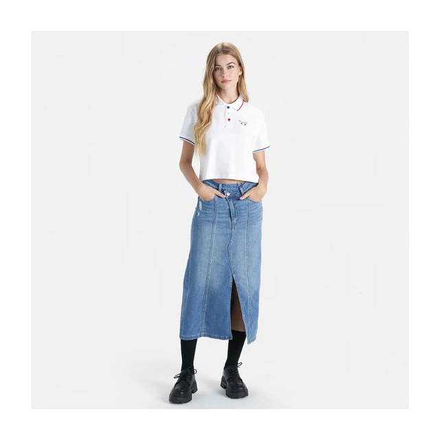 【LEVIS 官方旗艦】女款丹寧牛仔開岔長洋裝 人氣新品 0002Q-0000 歷史價格詳細信息