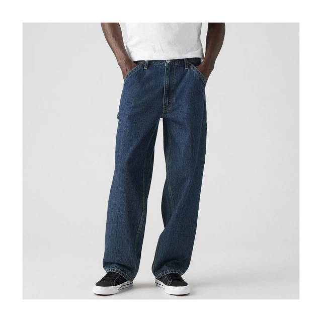 【LEVIS】Silver Tab銀標系列 男款 廓形寬直筒牛仔褲 / 精工灰黑石洗 人氣新品 歷史價格詳細信息