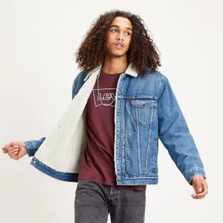 【LEVIS】男款 牛仔Sherpa鋪毛背心 / 雙面穿 / 精工淺藍水洗 人氣新品 歷史價格詳細信息