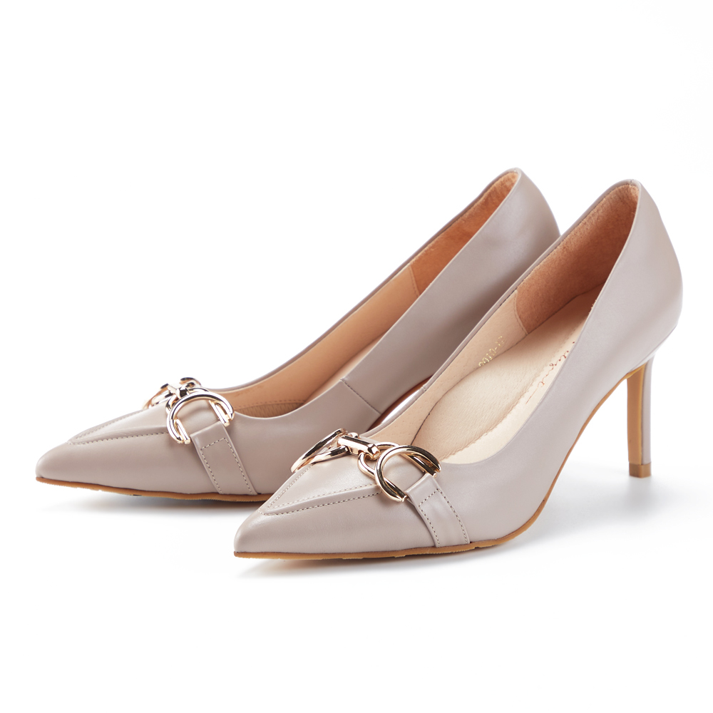 ORIN 造型洞洞真皮鑲金低跟真皮拖鞋 白色 歷史價格詳細信息