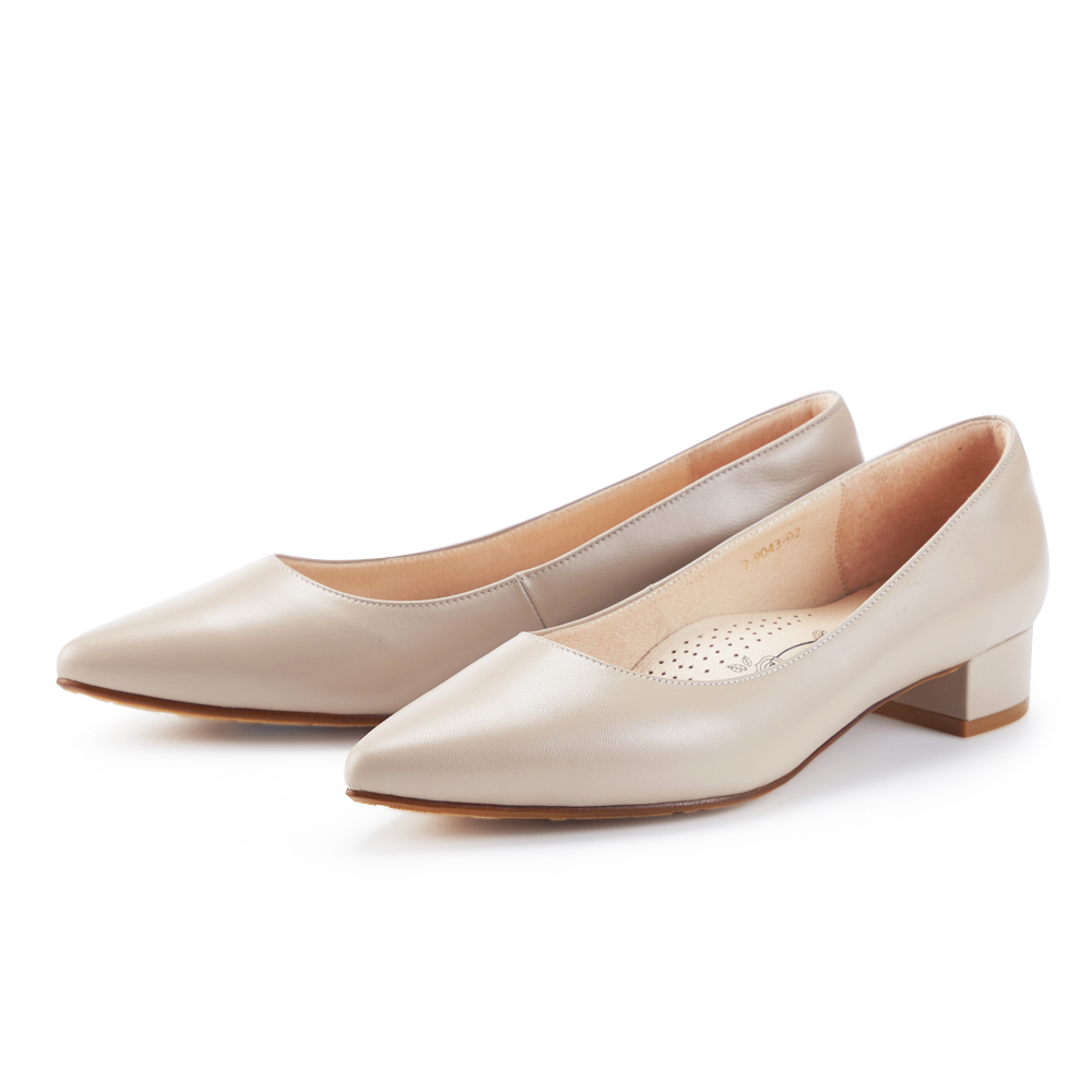 ORIN 羊皮素面百搭尖頭 女 低跟鞋 黑色 歷史價格詳細信息