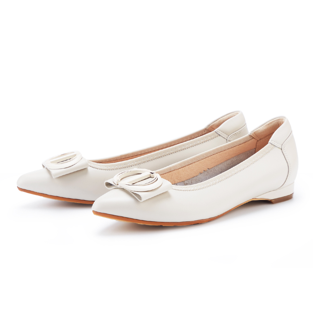 ORIN 金屬鏤空皮帶牛皮樂福鞋 白色 歷史價格詳細信息