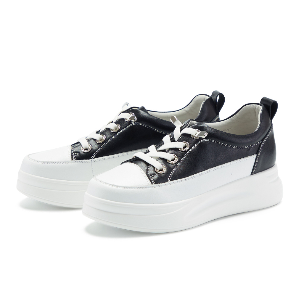 CHOiCE 真皮免綁帶厚底兩穿休閒鞋 棕色 歷史價格詳細信息