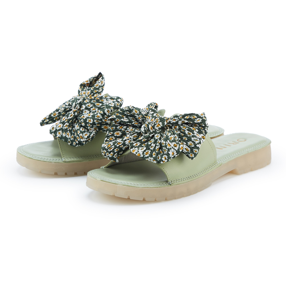 ORIN 復刻經典牛皮馬銜釦平底涼拖鞋 米白 歷史價格詳細信息