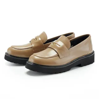 CHOiCE 真皮復古撞色免綁帶厚底休閒鞋 白+綠 歷史價格詳細信息