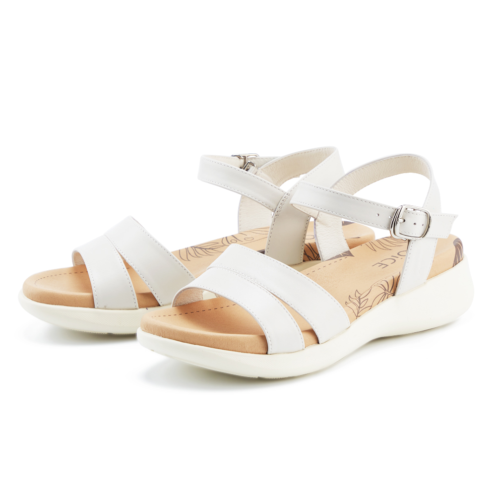 CHOiCE 夏日斜帶交叉牛皮厚底 女 涼鞋 綠色 歷史價格詳細信息