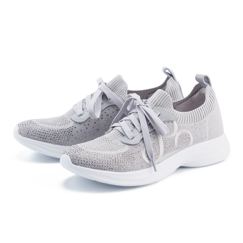 CHOiCE 鑽飾牛皮拼接網布厚底休閒老爹鞋 白色 歷史價格詳細信息