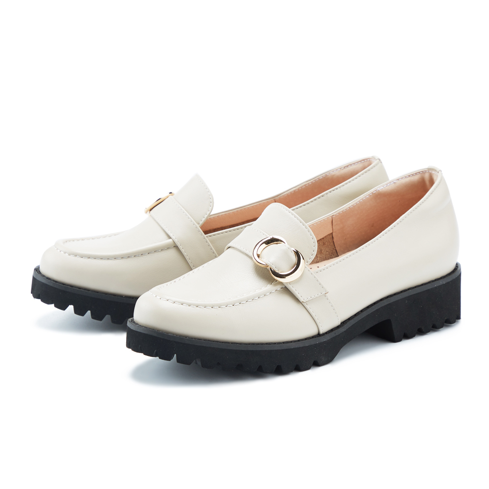 CHOiCE 復古真皮流蘇厚底鬆糕樂福鞋 黑色 歷史價格詳細信息