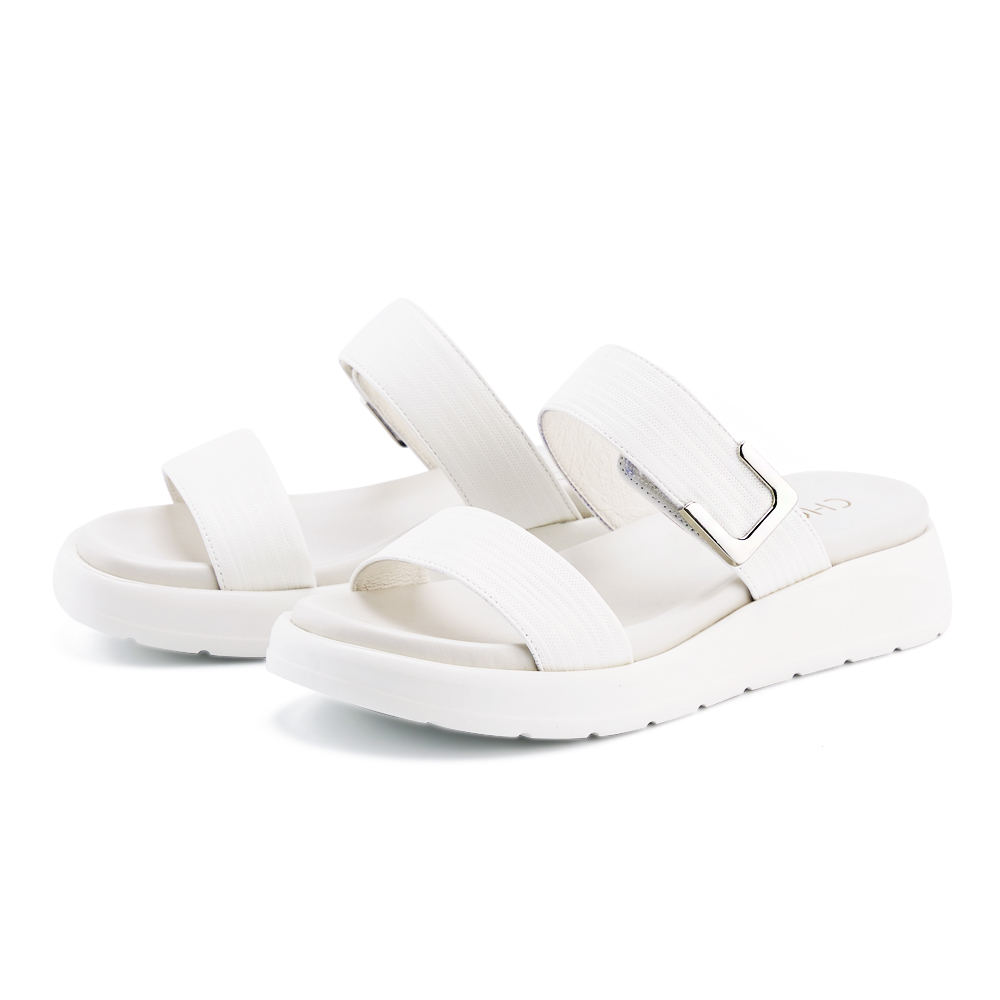 CHOiCE 二字造型真皮厚底 女 拖鞋 淺綠 歷史價格詳細信息